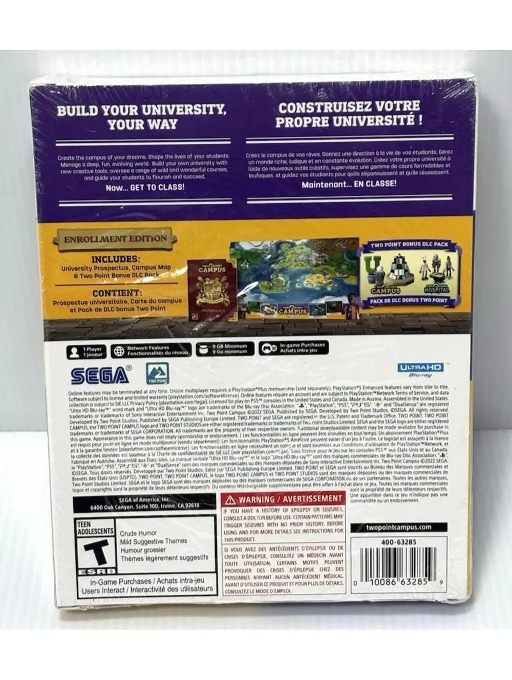 Two Point Campus Enrollment Edition Sony PlayStation 5 PS5 NEW SEALED SEGA Game